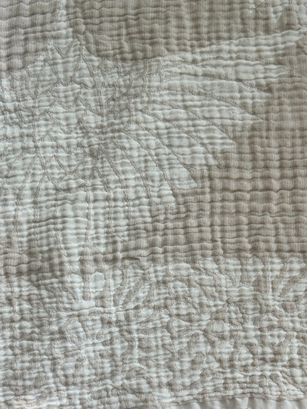 Modern Birds in Flight Crane Tan Cream Woven Organic Cotton Throw Size 55 x 75 - Picture 14 of 16